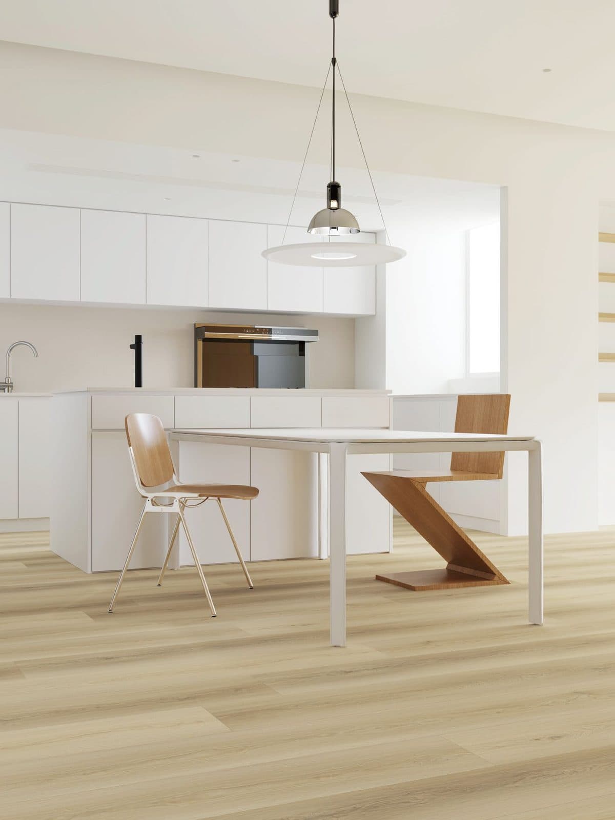 Arica Oak luxury vinyl plank flooring styled in a real interior