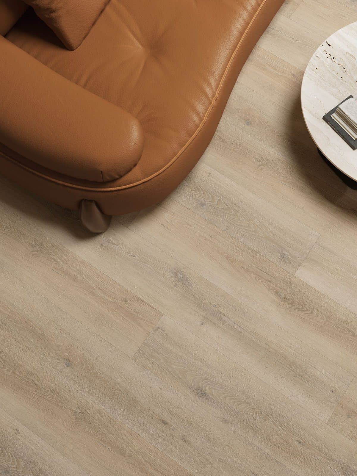 Ester Oak luxury vinyl plank flooring styled in a real interior